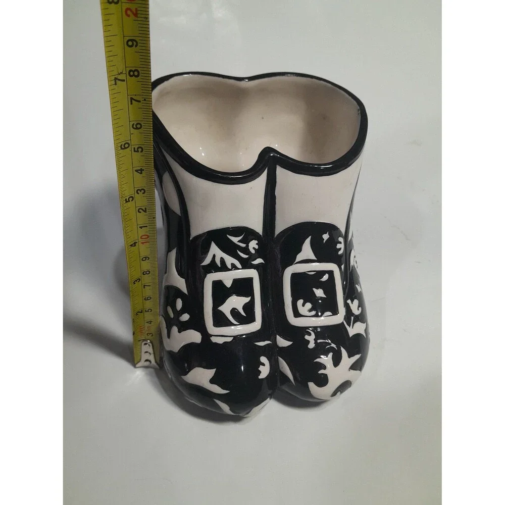 Vintage Witch Boots Vase
